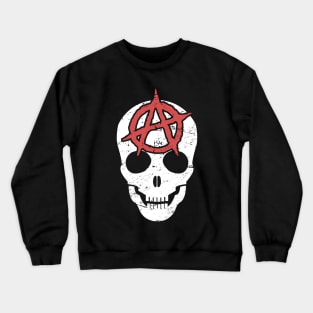 Distressed Anarchy Skull | Punk Rock Crewneck Sweatshirt